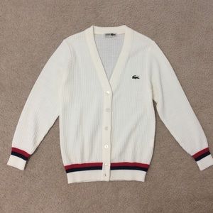 Chemise Lacoste White Cardigan